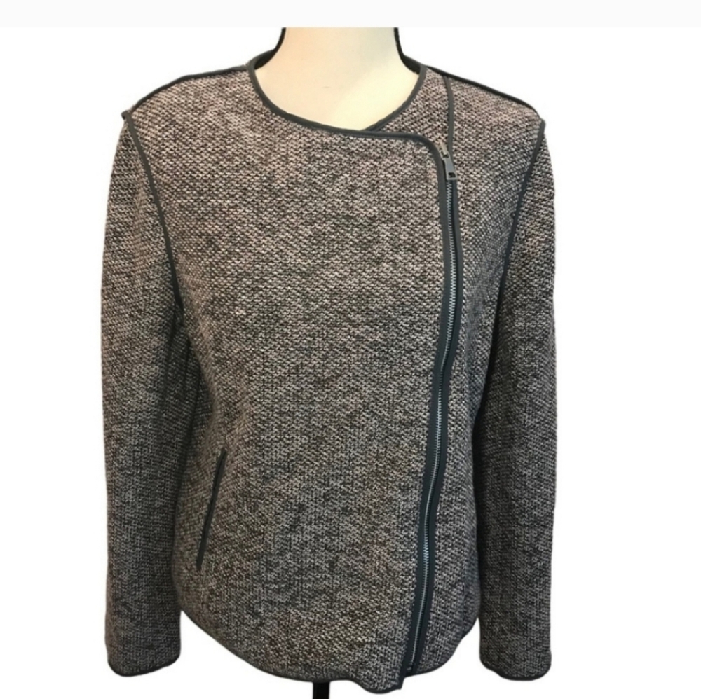 Ann Taylor Full Zip Moto Jacket. Size 12